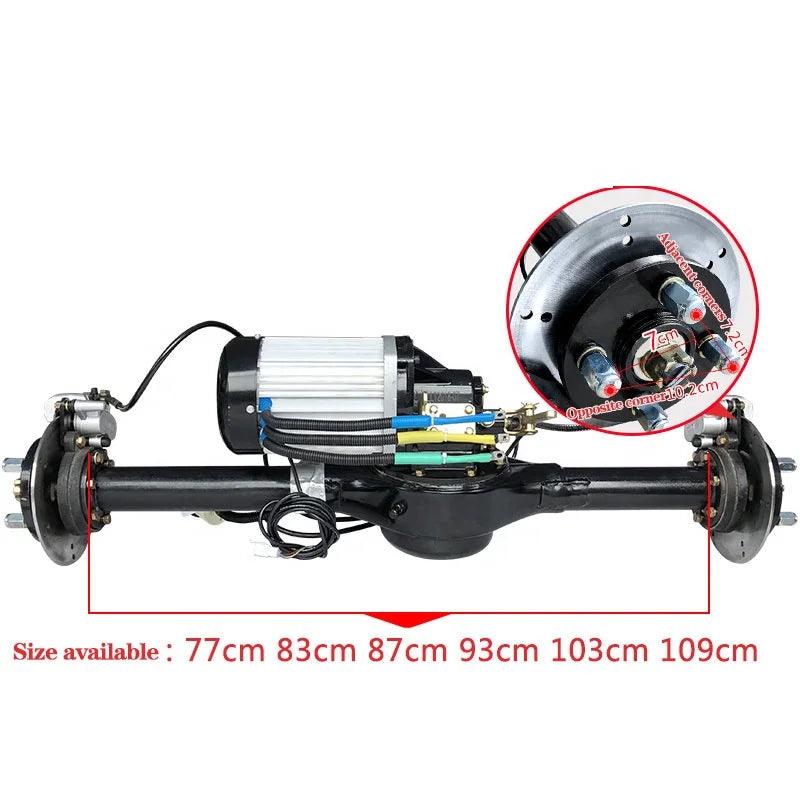 Electric Vehicle 3000W 72V Variable Speed Rickshaw Chain Drive Motor Conversion Kit with Controller and Rear Axle