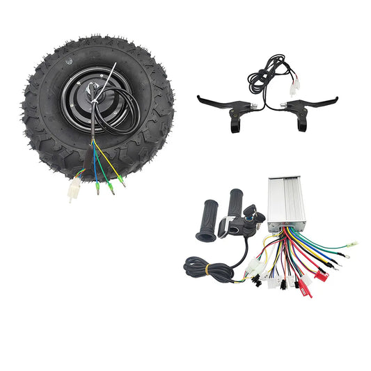 High Torque Wheelbarrow 24V 36V 48V 350W 500W Electric Brushless Motor Kit 14.5Inch Off-Road Tires