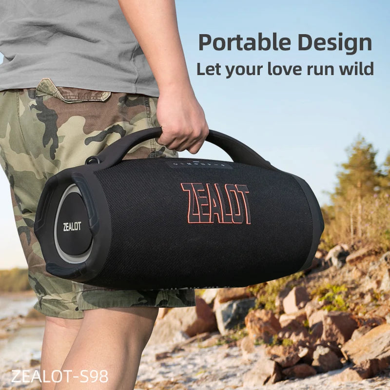 -S98 160W Portable Bluetooth Speaker High Volume Waterproof 36000Mah Wireless TWS Subwoofer Suporrt USB/TF/AUX RGB Light