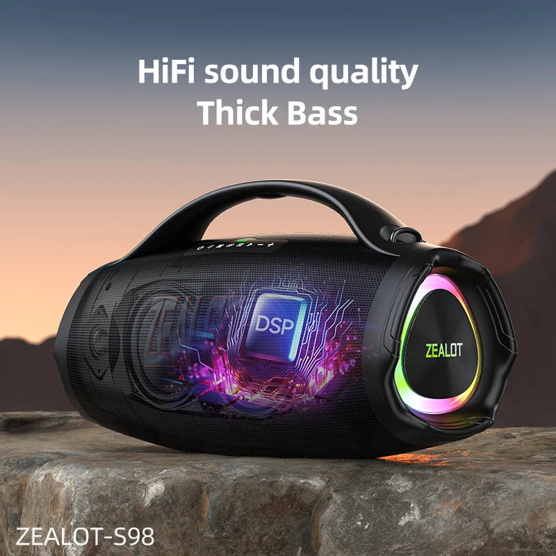 -S98 160W Portable Bluetooth Speaker High Volume Waterproof 36000Mah Wireless TWS Subwoofer Suporrt USB/TF/AUX RGB Light