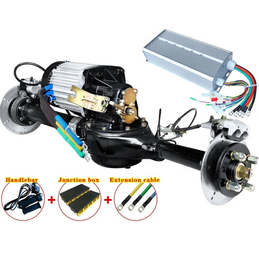 Electric Vehicle 3000W 72V Variable Speed Rickshaw Chain Drive Motor Conversion Kit with Controller and Rear Axle