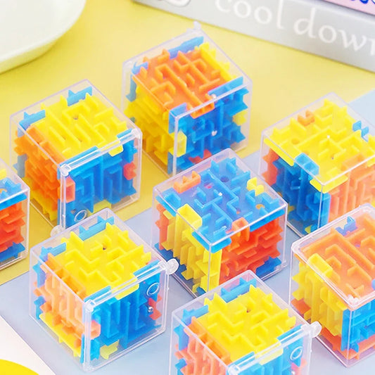 Fun 3D Cube Rolling Beads Maze Educational Toys Boys Girls Birthday Wedding Guest Gift Giveaway Kids Gift Stress Reliever Toys