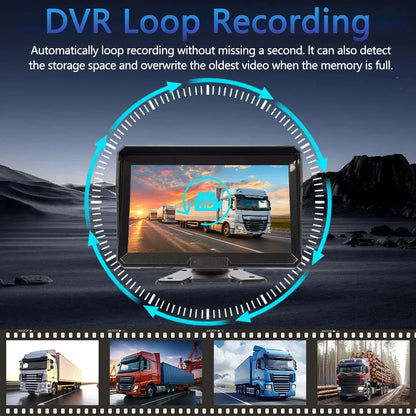 10.1 Inch Touch Monitor Truck Camper DVR Recorder RV Digital Wireless Backup Camera System Wireless Solar Magnet BSD Cameras