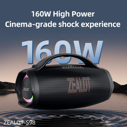 -S98 160W Portable Bluetooth Speaker High Volume Waterproof 36000Mah Wireless TWS Subwoofer Suporrt USB/TF/AUX RGB Light