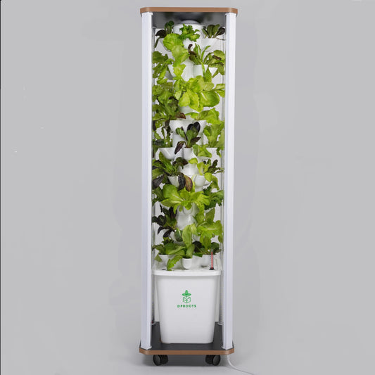 45 Pods Vertical Hydroponics Tower Growing System Kit with Full Spectrum Grow Light Indoor Vegetable Planting Garden Accessories