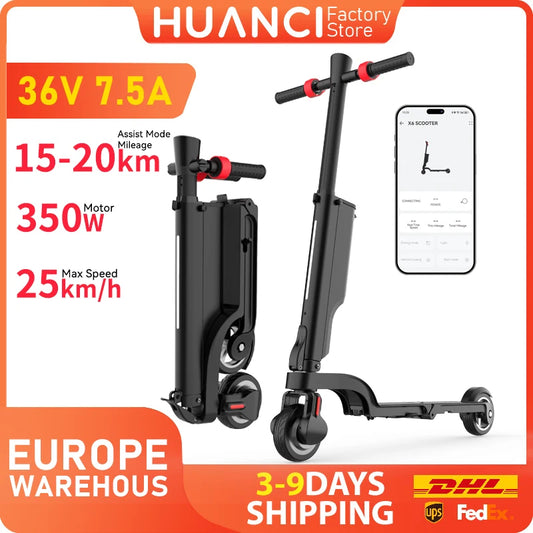 X6 Electric Scooter Adults Foldable Electric Scooters 350W Scooters Electric 36V 7.5A E Scooter Smart APP Escooters