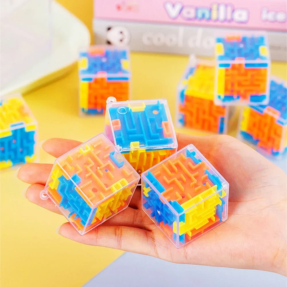 Fun 3D Cube Rolling Beads Maze Educational Toys Boys Girls Birthday Wedding Guest Gift Giveaway Kids Gift Stress Reliever Toys